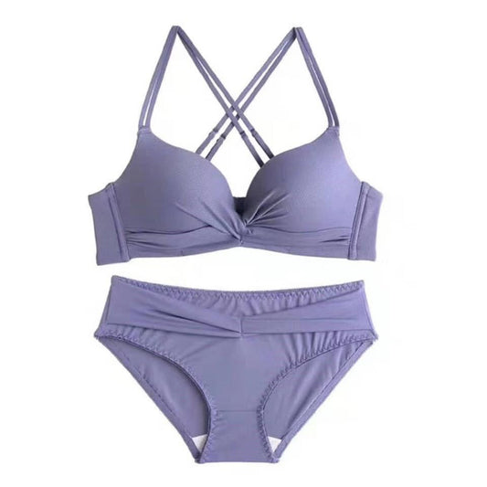 Women's UnderWired Full Cup Lace Multiway Bra with Matching Panty (Set of 4)