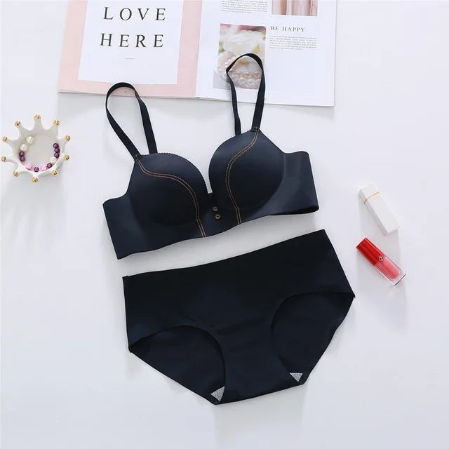 Women's UnderWired Full Cup Lace Multiway Bra with Matching Panty (Set of 4)