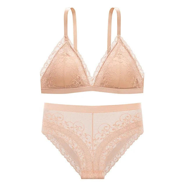 Women's UnderWired Full Cup Lace Multiway Bra with Matching Panty (Set of 6)