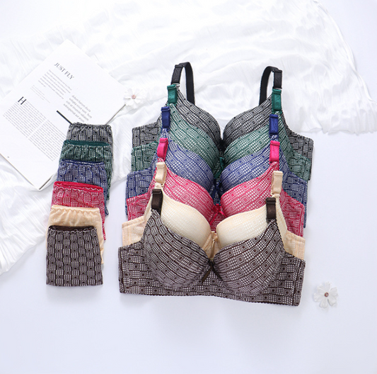 Women's UnderWired Full Cup Lace Multiway Bra with Matching Panty (Set of 6)