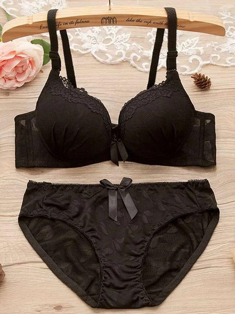 Women's UnderWired Full Cup Lace Multiway Bra with Matching Panty (Set of 6)