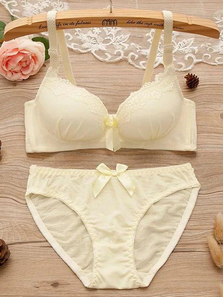 Women's UnderWired Full Cup Lace Multiway Bra with Matching Panty (Set of 6)