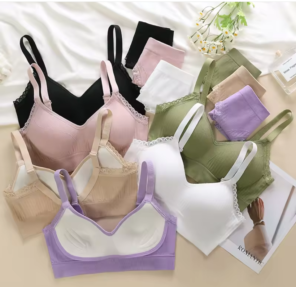 Women's UnderWired Full Cup Lace Multiway Bra with Matching Panty (Set of 6)