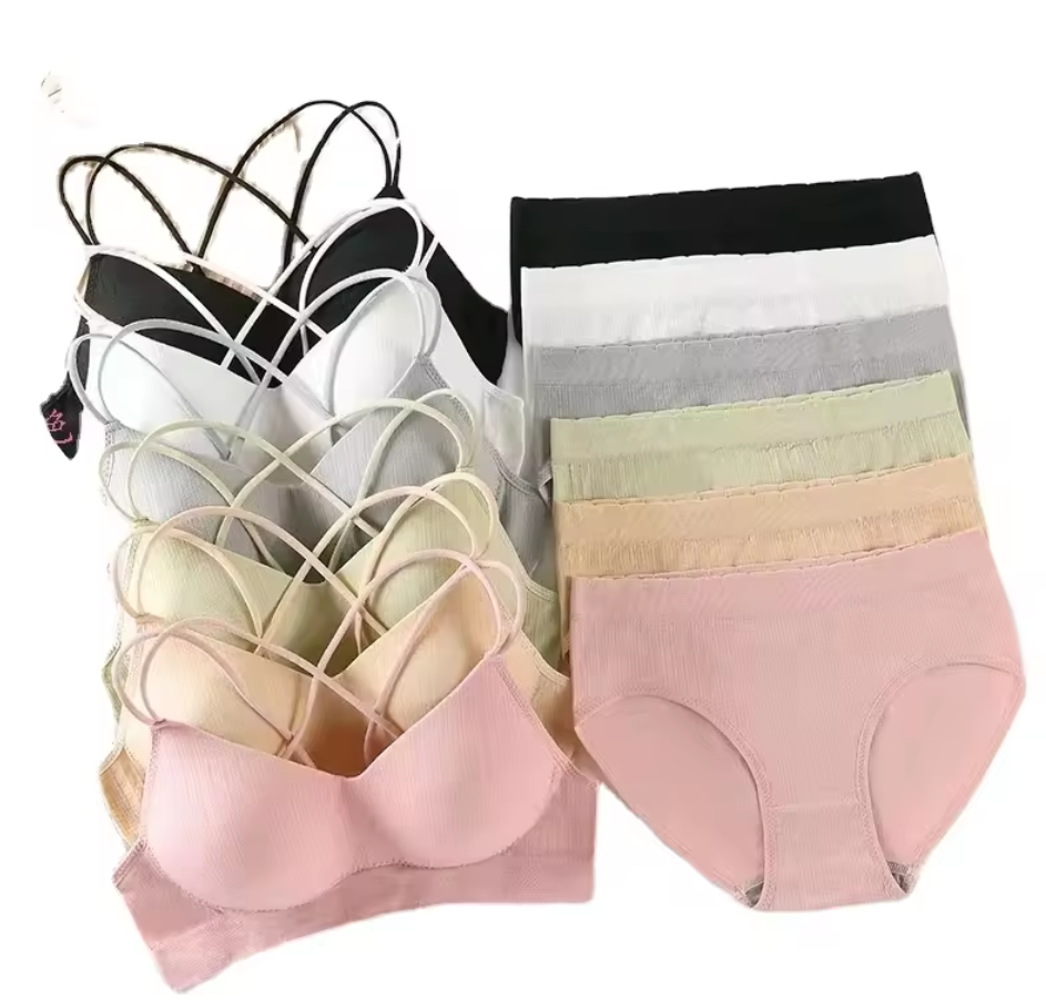 Women's UnderWired Full Cup Lace Multiway Bra with Matching Panty (Set of 6)