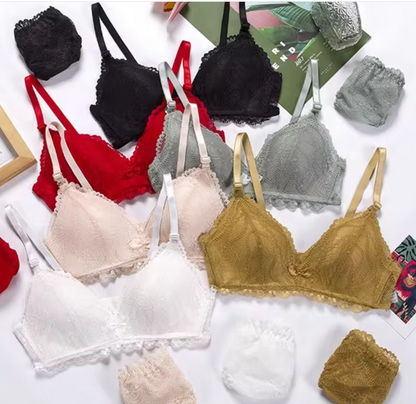 Women's UnderWired Full Cup Lace Multiway Bra with Matching Panty (Set of 6)