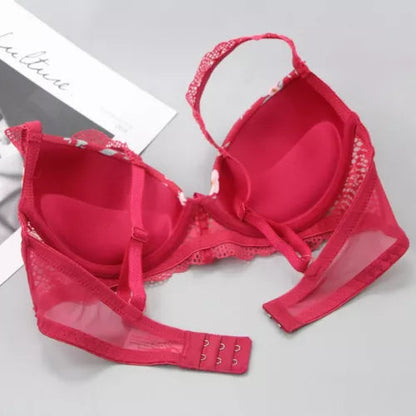 Women's UnderWired Full Cup Lace Multiway Bra with Matching Panty (Set of 4)