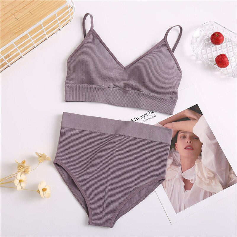 Women's UnderWired Full Cup Lace Multiway Bra with Matching Panty (Set of 6)