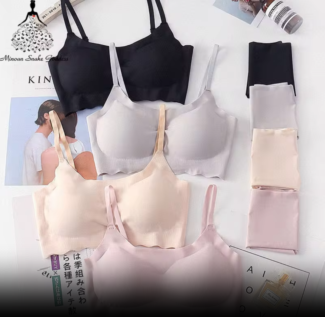 Women's UnderWired Full Cup Lace Multiway Bra with Matching Panty (Set of 4)