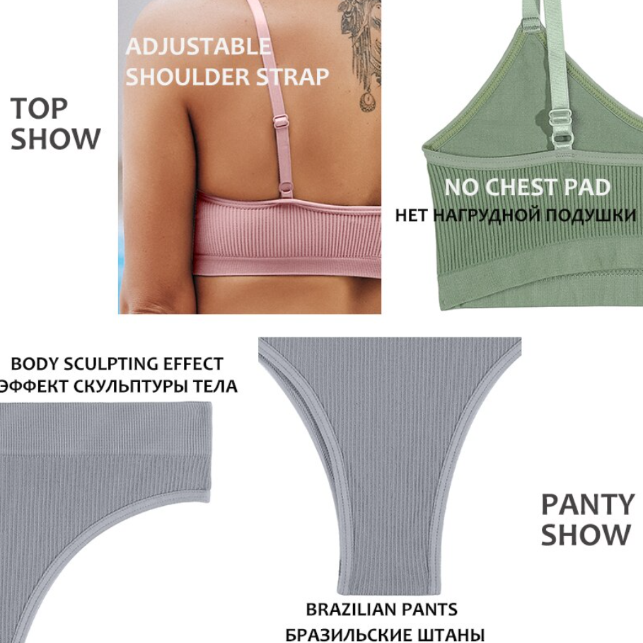 Women's UnderWired Full Cup Lace Multiway Bra with Matching Panty (Set of 6)