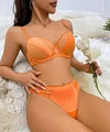 Women's UnderWired Full Cup Lace Multiway Bra with Matching Panty (Set of 4)