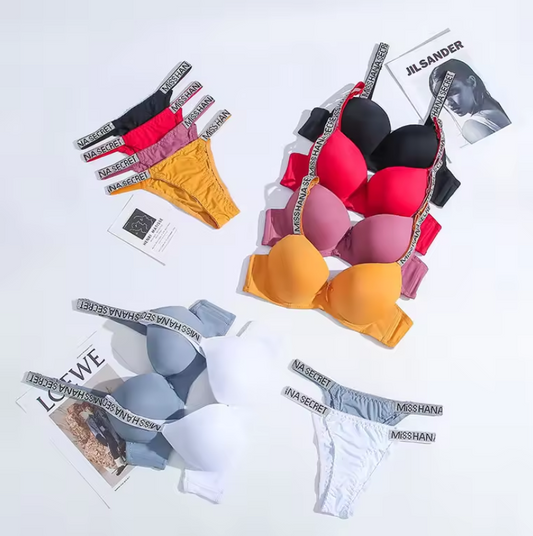 Women's UnderWired Full Cup Lace Multiway Bra with Matching Panty (Set of 6)