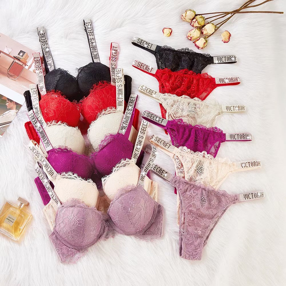 Women's UnderWired Full Cup Lace Multiway Bra with Matching Panty (Set of 6)