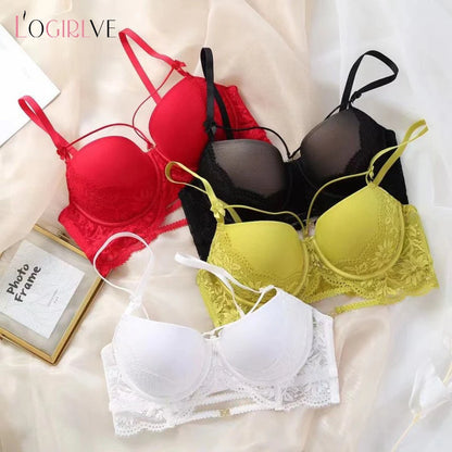 Women's UnderWired Full Cup Lace Multiway Bra with Matching Panty (Set of 4)