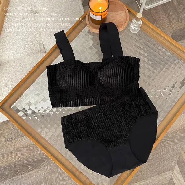 Women's UnderWired Full Cup Lace Multiway Bra with Matching Panty (Set of 4)