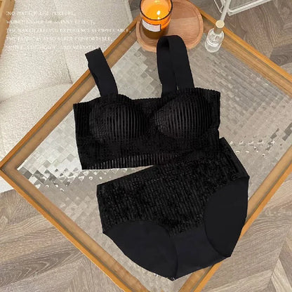 Women's UnderWired Full Cup Lace Multiway Bra with Matching Panty (Set of 4)