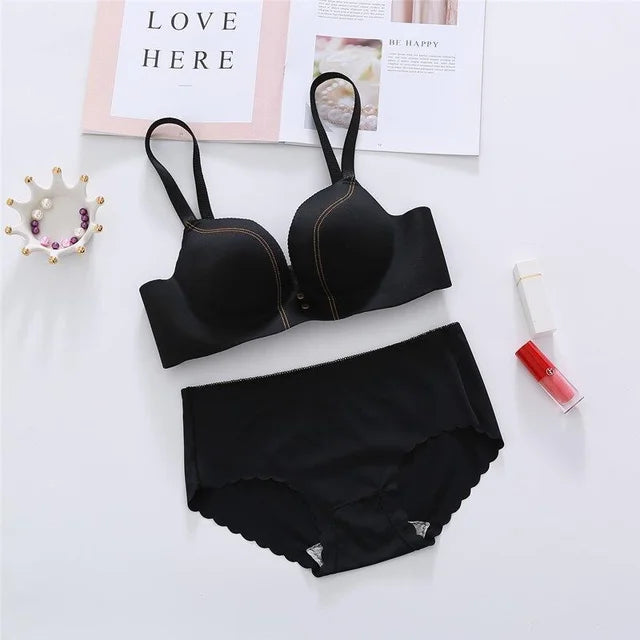 Women's UnderWired Full Cup Lace Multiway Bra with Matching Panty (Set of 4)