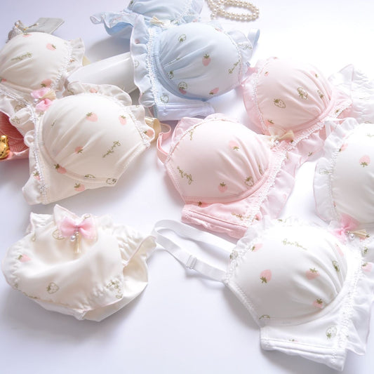 Women's UnderWired Full Cup Lace Multiway Bra with Matching Panty (Set of 4)