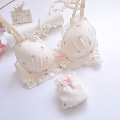 Women's UnderWired Full Cup Lace Multiway Bra with Matching Panty (Set of 4)