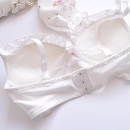Women's UnderWired Full Cup Lace Multiway Bra with Matching Panty (Set of 4)
