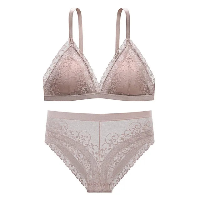 Women's UnderWired Full Cup Lace Multiway Bra with Matching Panty (Set of 6)