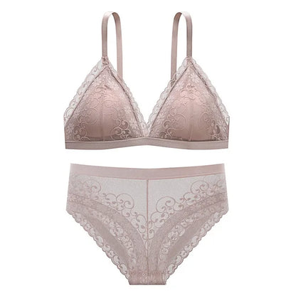 Women's UnderWired Full Cup Lace Multiway Bra with Matching Panty (Set of 6)