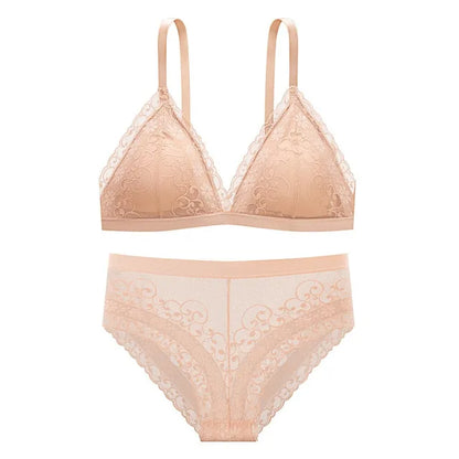 Women's UnderWired Full Cup Lace Multiway Bra with Matching Panty (Set of 6)