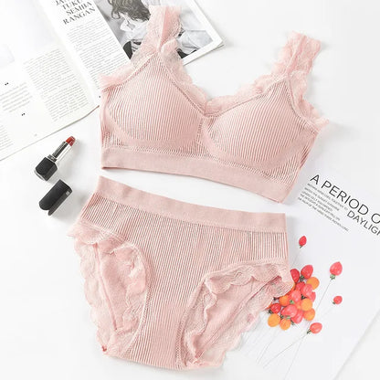 Women's UnderWired Full Cup Lace Multiway Bra with Matching Panty (Set of 6)