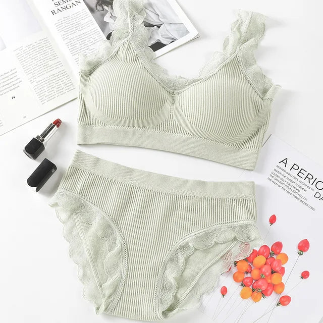 Women's UnderWired Full Cup Lace Multiway Bra with Matching Panty (Set of 6)