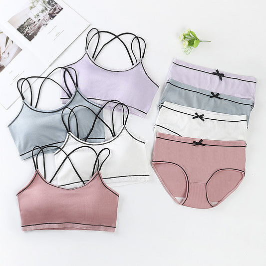 Women's UnderWired Full Cup Lace Multiway Bra with Matching Panty (Set of 4)