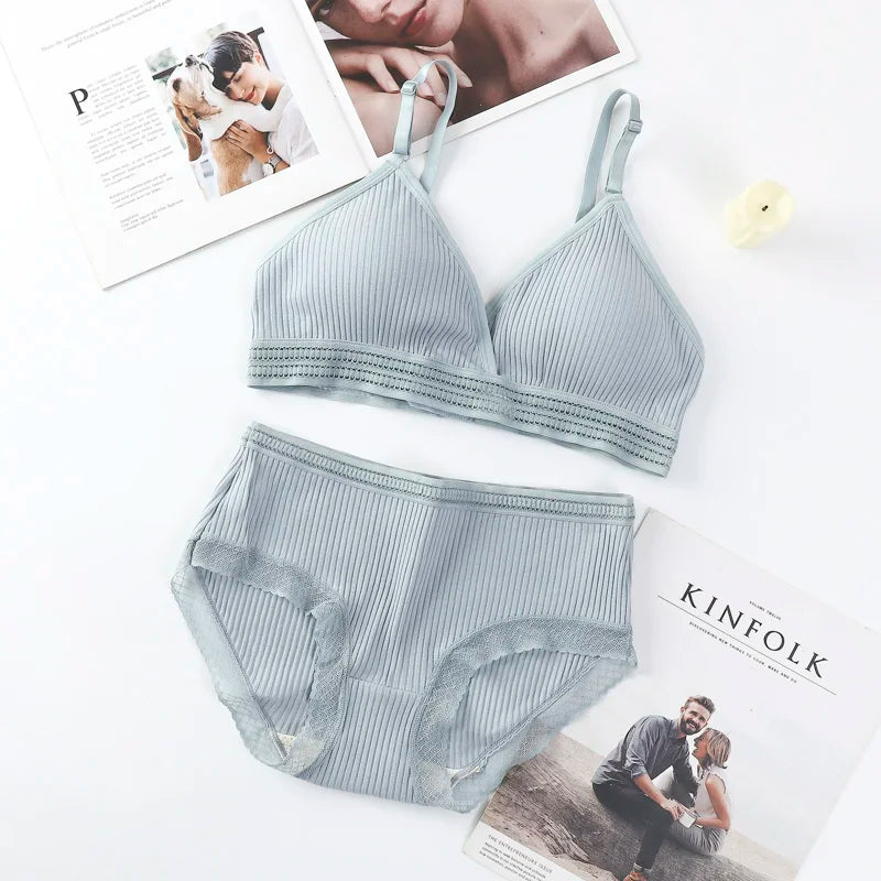 Women's UnderWired Full Cup Lace Multiway Bra with Matching Panty (Set of 6)