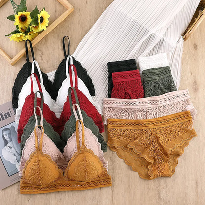 Women's UnderWired Full Cup Lace Multiway Bra with Matching Panty (Set of 6)