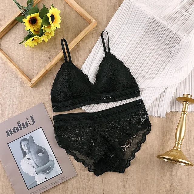 Women's UnderWired Full Cup Lace Multiway Bra with Matching Panty (Set of 6)