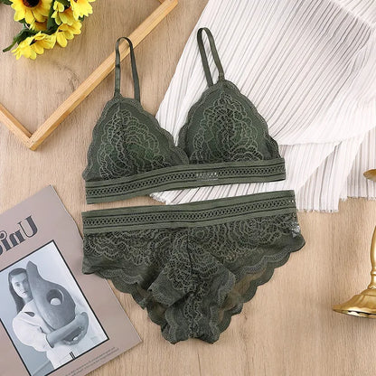 Women's UnderWired Full Cup Lace Multiway Bra with Matching Panty (Set of 6)