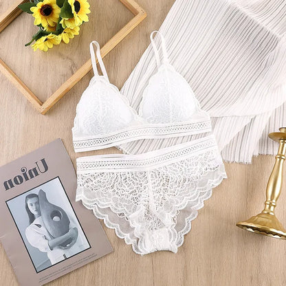 Women's UnderWired Full Cup Lace Multiway Bra with Matching Panty (Set of 6)