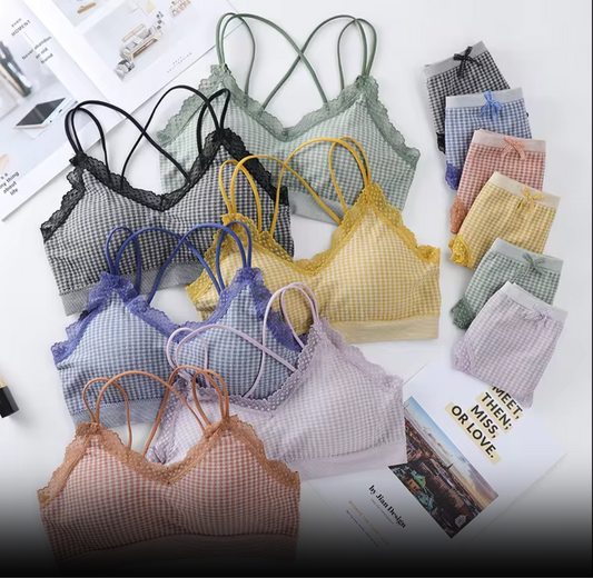 Women's UnderWired Full Cup Lace Multiway Bra with Matching Panty (Set of 6)