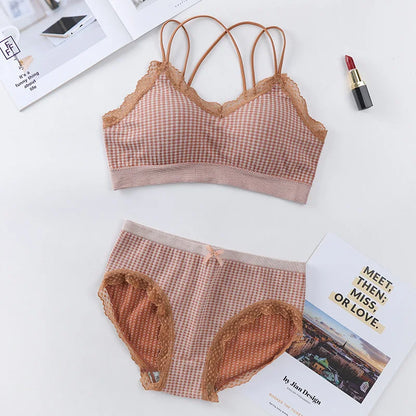 Women's UnderWired Full Cup Lace Multiway Bra with Matching Panty (Set of 6)