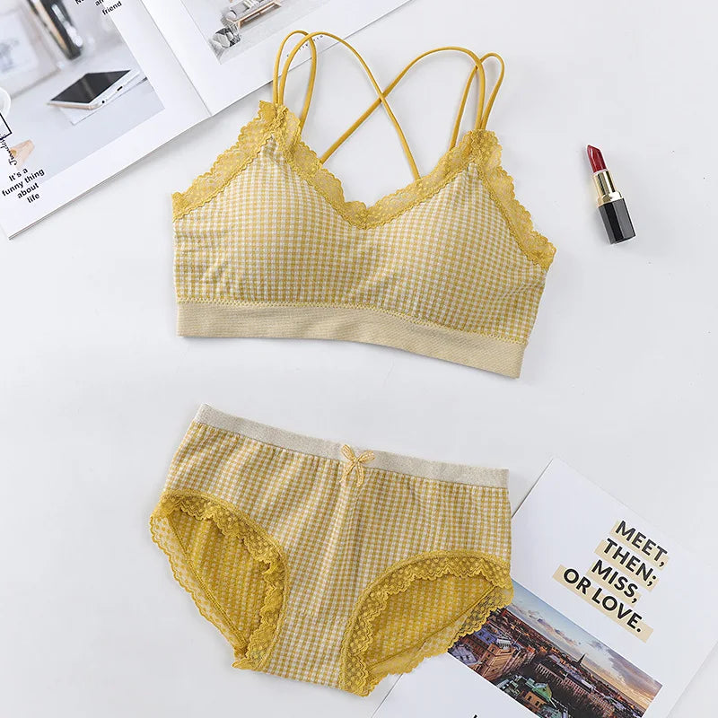 Women's UnderWired Full Cup Lace Multiway Bra with Matching Panty (Set of 6)
