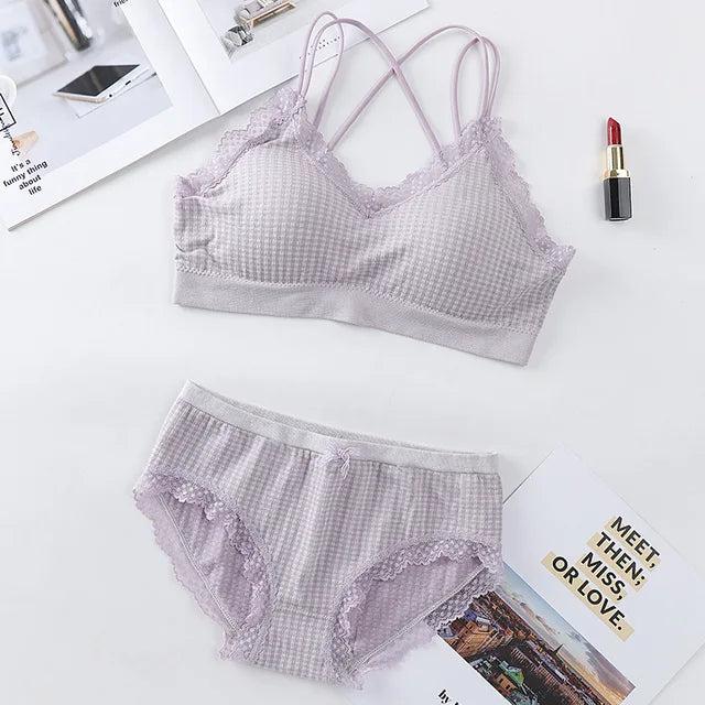 Women's UnderWired Full Cup Lace Multiway Bra with Matching Panty (Set of 6)