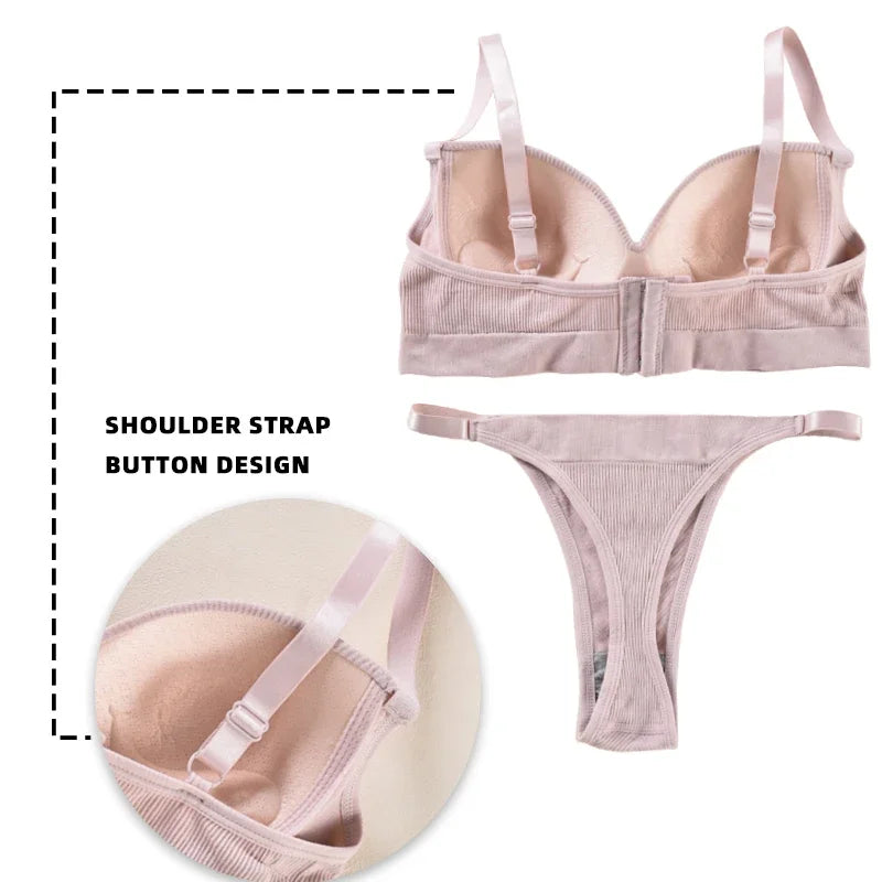 Women's UnderWired Full Cup Lace Multiway Bra with Matching Panty (Set of 6)