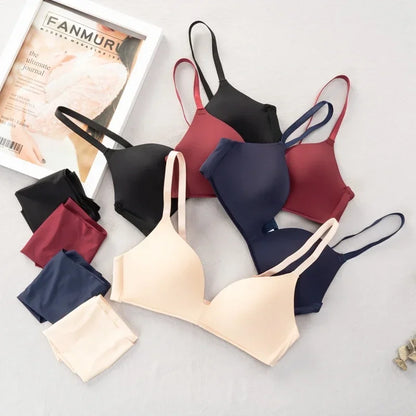 Women's UnderWired Full Cup Lace Multiway Bra with Matching Panty (Set of 4)