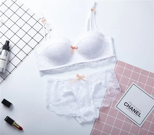 Women's UnderWired Full Cup Lace Multiway Bra with Matching Panty (Set of 6)