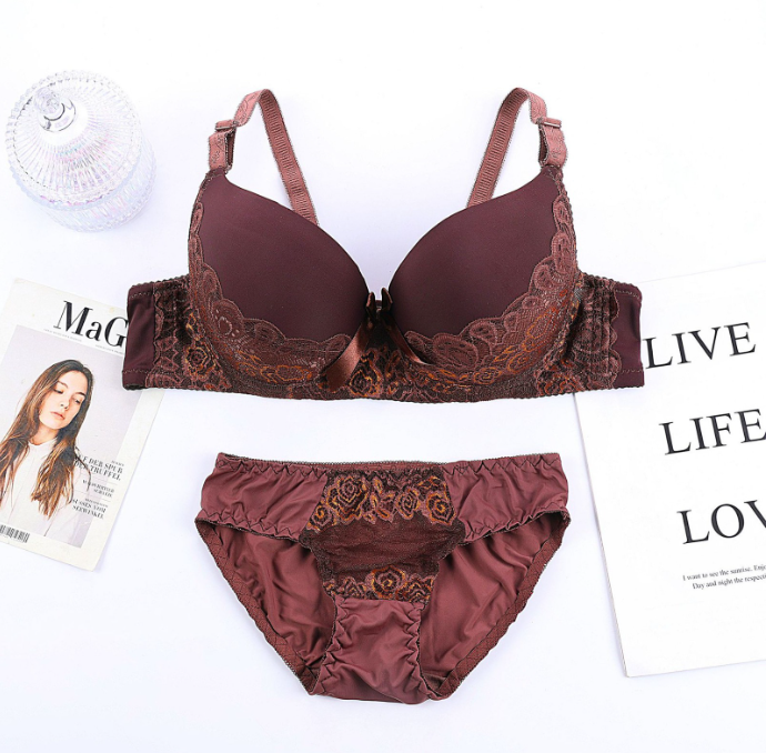 Women's UnderWired Full Cup Lace Multiway Bra with Matching Panty (Set of 6)
