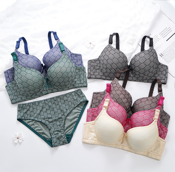 Women's UnderWired Full Cup Lace Multiway Bra with Matching Panty (Set of 6)