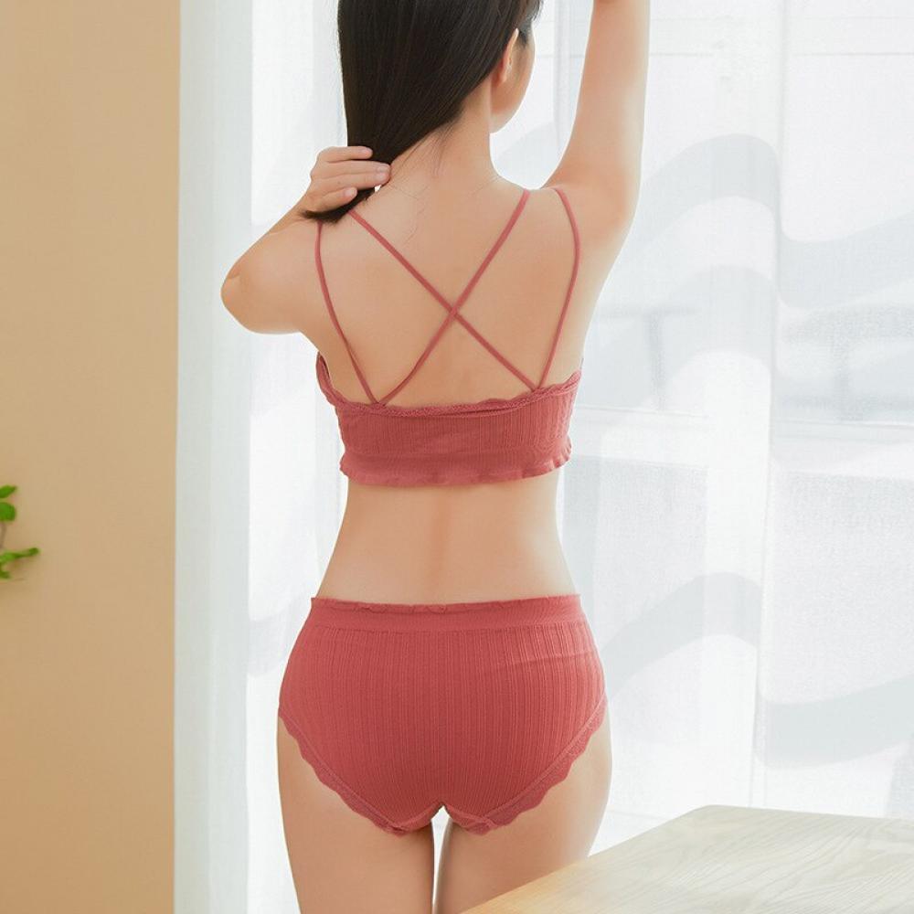 Women's UnderWired Full Cup Lace Multiway Bra with Matching Panty (Set of 4)