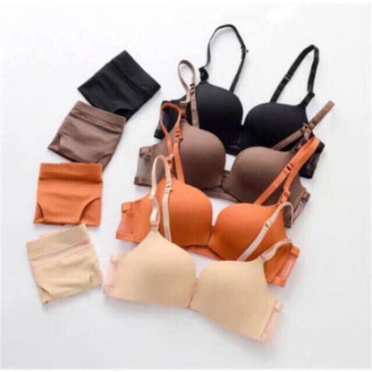 Women's UnderWired Full Cup Lace Multiway Bra with Matching Panty (Set of 4)