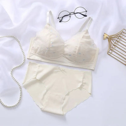 Women's UnderWired Full Cup Lace Multiway Bra with Matching Panty (Set of 4)