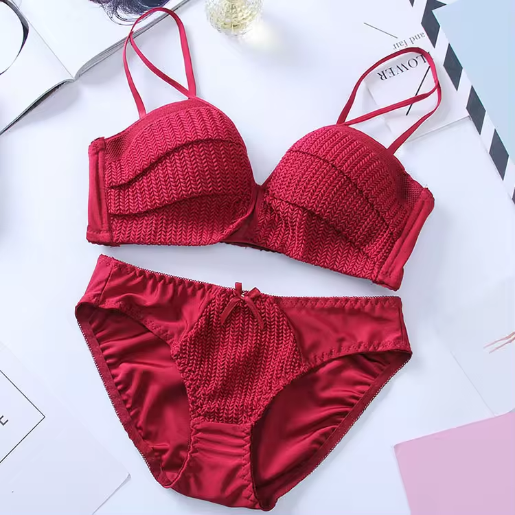 Women's UnderWired Full Cup Lace Multiway Bra with Matching Panty (Set of 4)