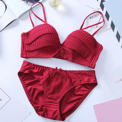 Women's UnderWired Full Cup Lace Multiway Bra with Matching Panty (Set of 4)