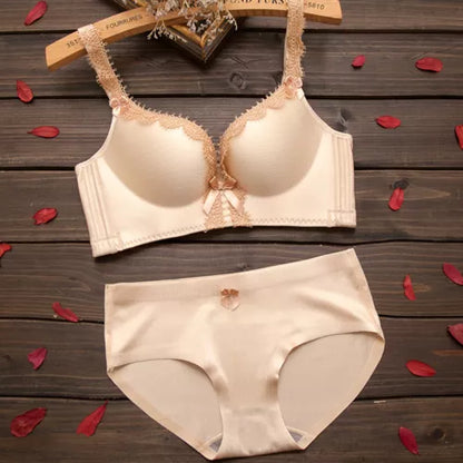 Women's UnderWired Full Cup Lace Multiway Bra with Matching Panty (Set of 4)