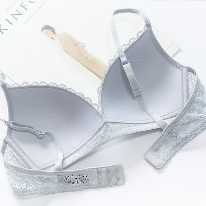 Women's UnderWired Full Cup Lace Multiway Bra with Matching Panty (Set of 4)